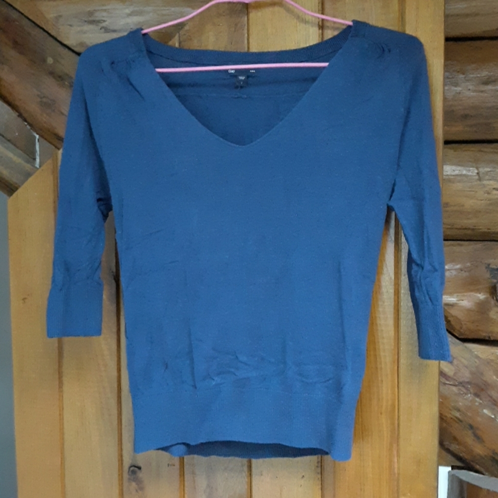 Gap Blue 3/4 sleeve Gap sweater